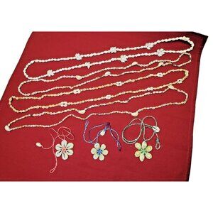 Vintage Stringed Hawaiian Beaded Seashell Necklaces Lot Of 7 Necklace